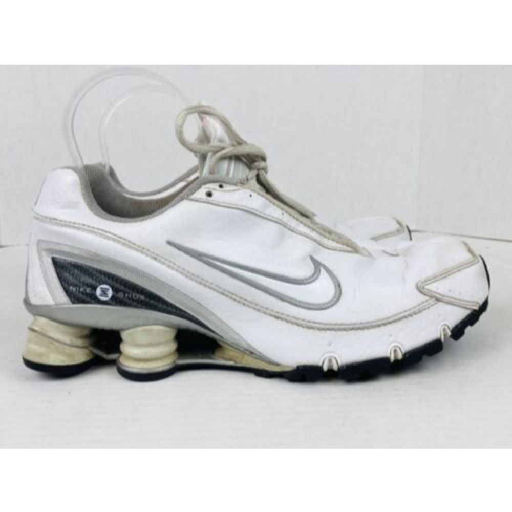 RARE Nike Shox Turbo IV SL Women US 8.5 White Leather Running Shoe 316926-111